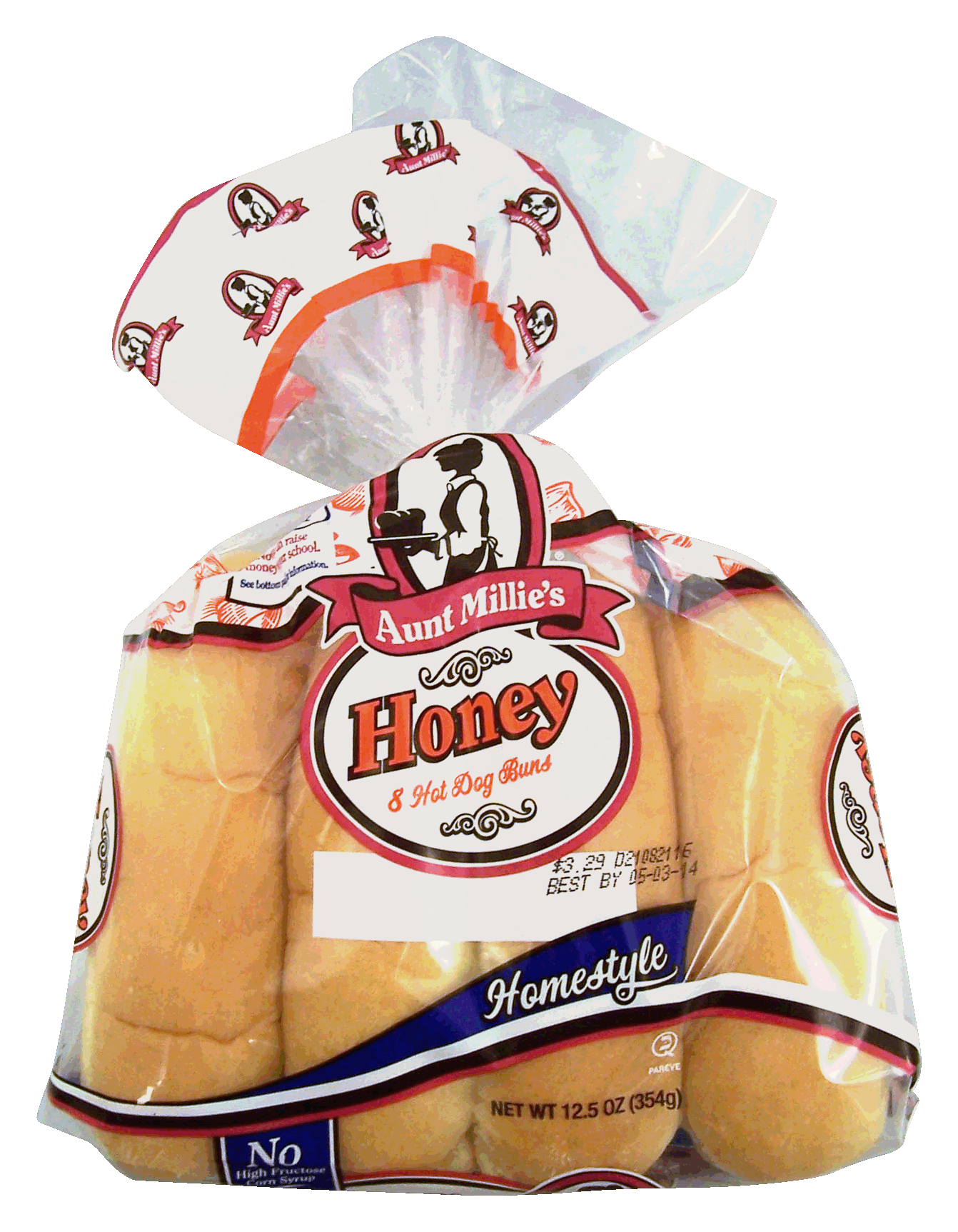 Aunt Millie's Homestyle Honey 8 Ct Hot Dog Buns Full-Size Picture